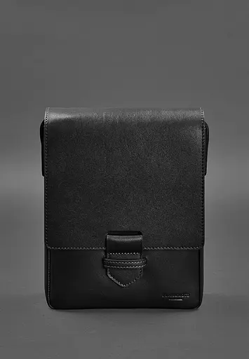 Мужская кожаная сумка-мессенджер Esquire черная - фото 9