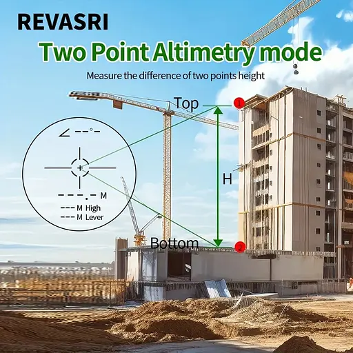 Лазерний далекомір професійний до 1000 метрів Revasri NK-1000 з вимірюванням кута (100904) - фото 6