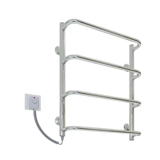 Электрический полотенцесушитель Kosser Скоба 600x500/4 ЕL рег. ДС08EL, Хром, Левое - фото 1