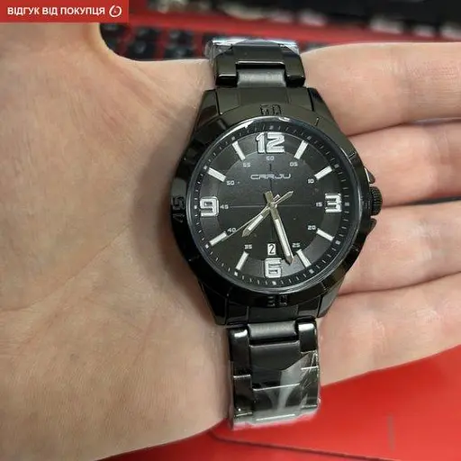 Годинник чоловічий наручний Crrju Bilbao (Чорний) - фото 5
