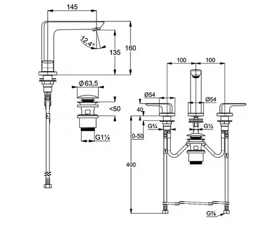 Змішувач для умивальника Kludi Ameo 413930575 - фото 2