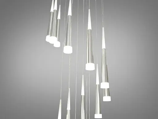 Каскадна світлодіодна люстра для зали потужністю 60W - фото 4