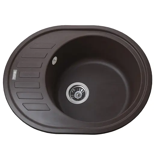 Кухонна мийка гранітна Globus Lux Arno коричневий 620x500мм-А0006, Коричневий - фото 1