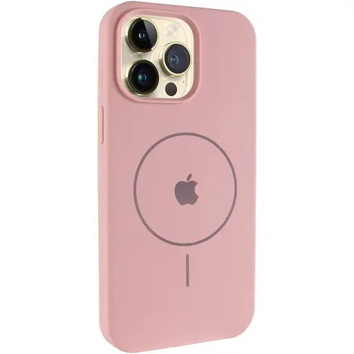 Чехол Epik Silicone Case Full Protective AA V2 with MagSafe для Apple iPhone 15 Pro 6.1 Розовый/Pink Sand