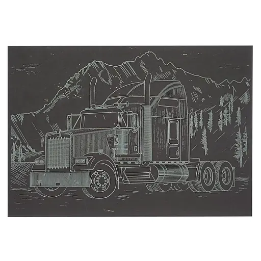 Гравюра А5 "Грузовик" Danko Toys ГрА5з-5 эконом вариант в пакете 21 х 14,8 см - фото 1