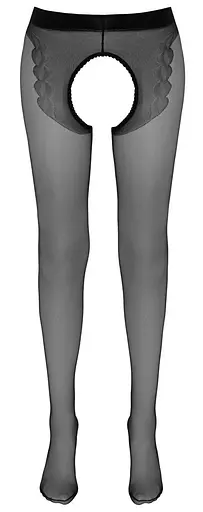 Колготки Cottelli Collection Crotchless Tights 2 чорний - фото 5