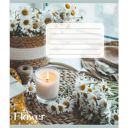 Зошит учнівський "Квіткові композиції" 060-610307K-5 в клітинку, 60 аркушів