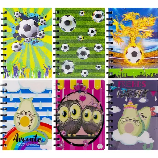 Блокнот, А6, голограма, 80 аркушів, клітинка, на спіралі - фото 2