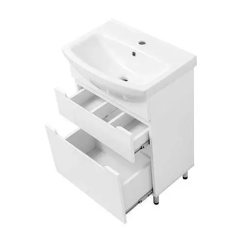 Тумба підлогова ПіК Альба Т8 з раковиною Cersanit Cersania 60 см Білий 30412 - фото 2