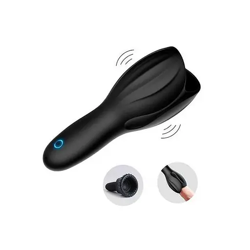 Автоматический мастурбатор Glans для стимуляции головки члена Черный K000233 - фото 1