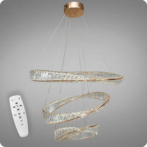 Люстра кришталева світлодіодна 517 Dlight 184Вт Золото (02000) - фото 1