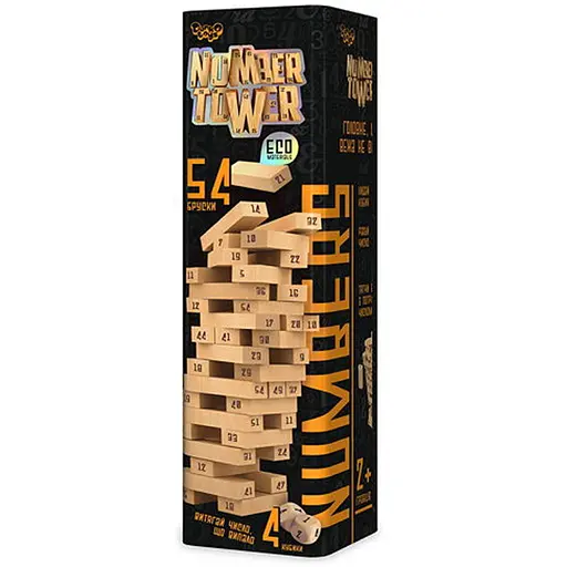 Настольная игра Danko Toys Джанга Number Tower (укр.) (NT-01U) - фото 1