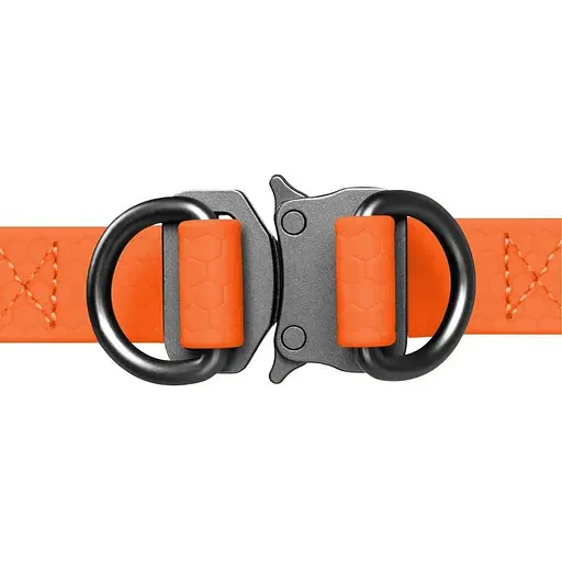 Шлея для собак Waudog Waterproof водостійка з QR паспортом, металічна пряжка-фастекс, помаранчевий - фото 3