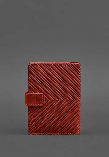 Женская кожаная обложка для паспорта коралловая 3.0 Инди - фото 5