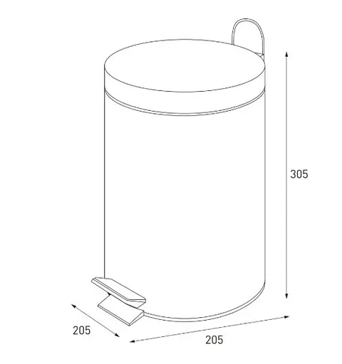 Мусорное ведро круглое Zerix Solo-TC0107 SS Color 7 л нержавейка (ZX5899)  - фото 5
