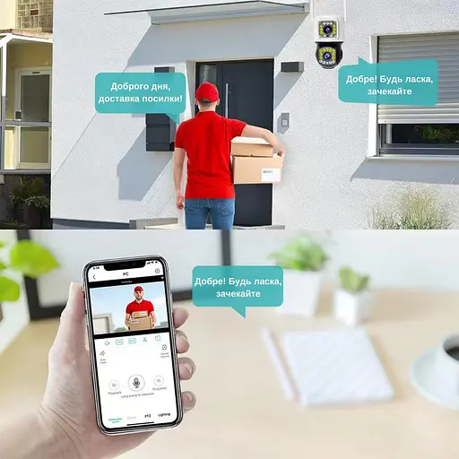 IP-камера уличная с двойным объективом XON SmartCam Wi-Fi 1080P (NCWEW22VW 7416) Белая - фото 6