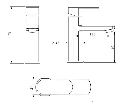 Смеситель для раковины Lidz Luna 001F LDLUN001FNKS46094 - фото 2