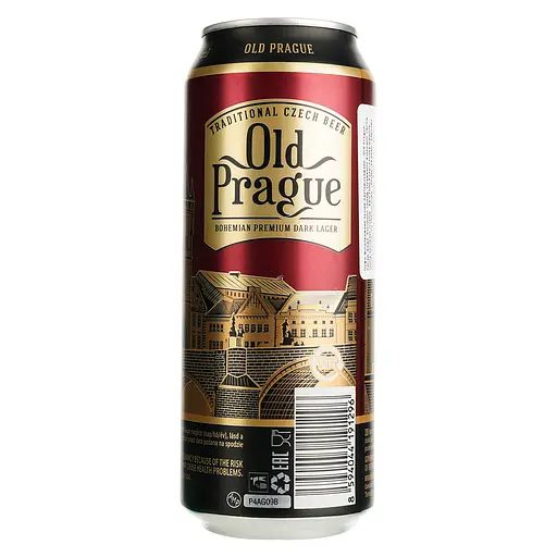 Пиво Old Prague Bohemian Dark Lager, темное, фильтрованное, 4,4%, ж/б, 0,5 л - фото 5