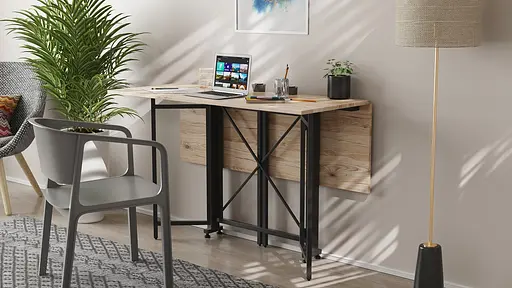 Стіл-книга трансформер Спайдер Ferrum-decor 750x1150x880 Чорний метал ДСП Дуб Сан-Марино 16 мм (FRD-105089) - фото 9