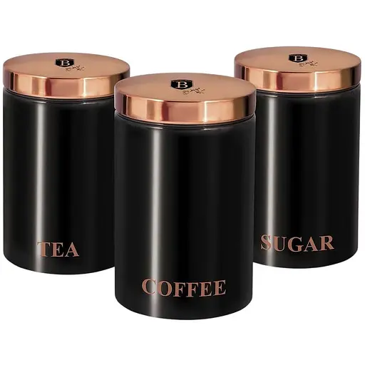 Набор емкостей Berlinger Haus Black Rose металлических 3 шт. (BH 1734N)