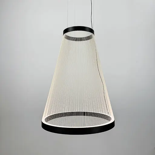 Мінімалістичний світильник у чорному корпусі 55х73 см | Арт. NFL 004-550*710 BK+WT | Line F - фото 2