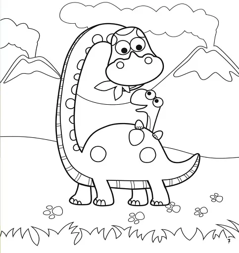 Розмальовки, аплікації, завдання. Динозаври на прогулянці. 40 наліпок - фото 3