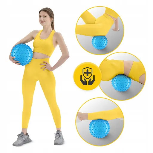 М'яч для пілатесу, йоги, реабілітації 4FIZJO 20 см (масажний) Blue (P-5905973402354) - фото 5