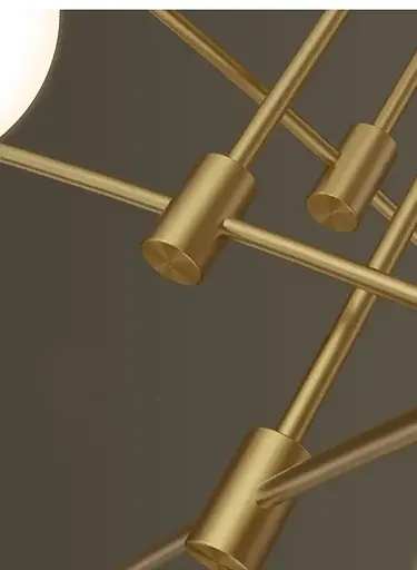 Светодиодная люстра Жемчужина 8818 (Золотистая) на 9 плафонов - фото 3