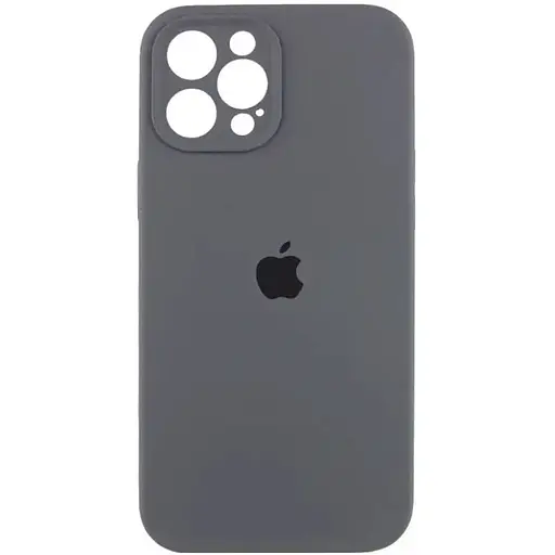 Чехол Epik Silicone Case Full Camera Protective (AA) для Apple iPhone 12 Pro (6.1) Серый/Dark Gray - фото 1