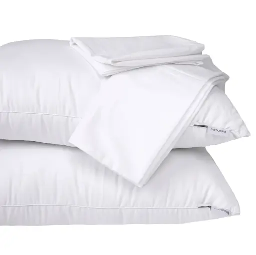 Летний постельный комплект MirSon Line Satin Light Pro Snow White Ecosilk Односпальный (2200010972238) - фото 8