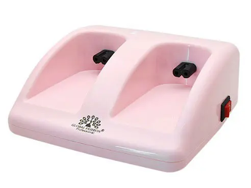 Воскоплав двокасетний Global Fashion Depilatory Heater 2в1 з підставкою для депіляції волосся Персиковий 40 Вт - фото 3