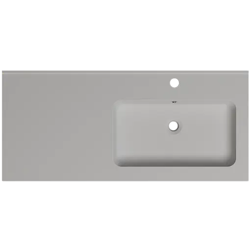 Раковина матова врізна Amidicon Rodeo 100R 1000x450 з литого каменю RODEO_100R_MAT, Білий матовий - фото 4