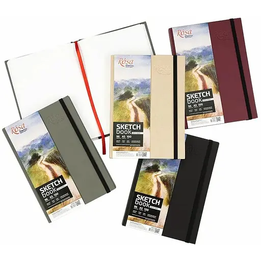 Блокнот для рисунку Rosa Studio A5 (14.8х21см) 100г/м2 96л чорний - фото 7