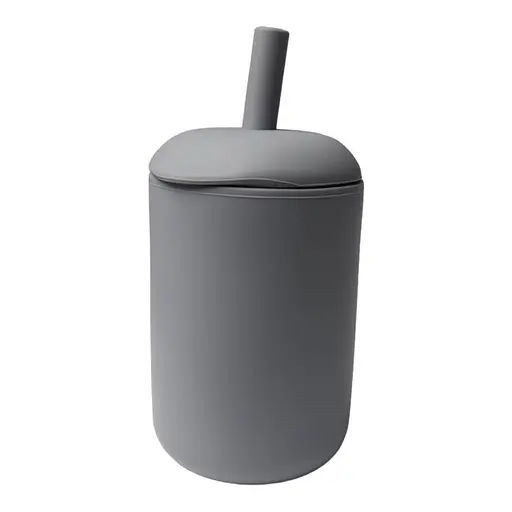 Поїльник-непроливайка oldbro 175 мл із трубочкою Grey - фото 1