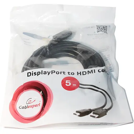 Кабель DisplayPort-HDMI 5 м Cablexpert (CC-DP-HDMI-5M)