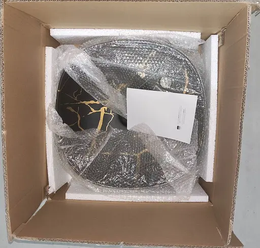 Умивальник накладний Mixxus Premium Wave-0201 marble 430x430x150 мм з отвором під змішувач MP6536, Мармур - фото 3