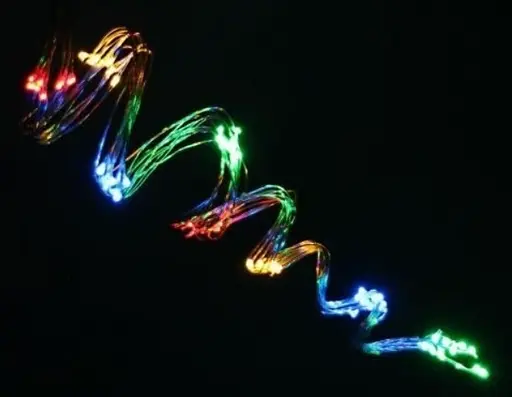 Новогодняя конусная гирлянда 2 м 20 нитей 400 LED лампочек Цветная - фото 5