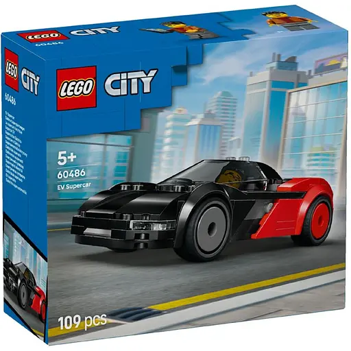 Конструктор LEGO City Електричний суперкар 109 деталей (60486)