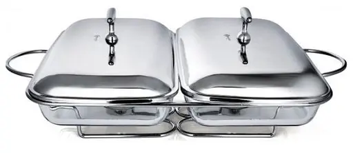 Мармит настольный подогреватель еды Edelhoff EH-8521 термостойкая стеклянная посуда с подогревом - фото 2