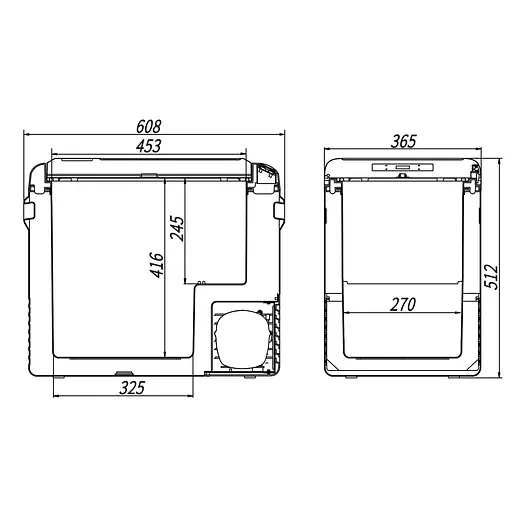 Компрессорный автохолодильник Alpicool CL50 (45 литров) - фото 7