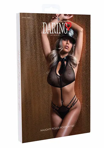 Еротичний костюм Daring Intimates Naughty Police Roleplay Set S/M чорний - фото 6