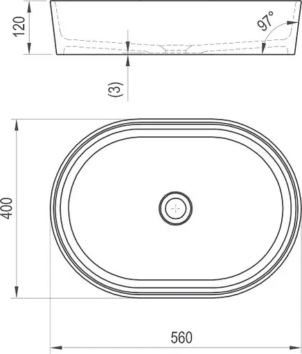 Умивальник Ravak Moon 2 56x40 XJN01300002, Білий - фото 9