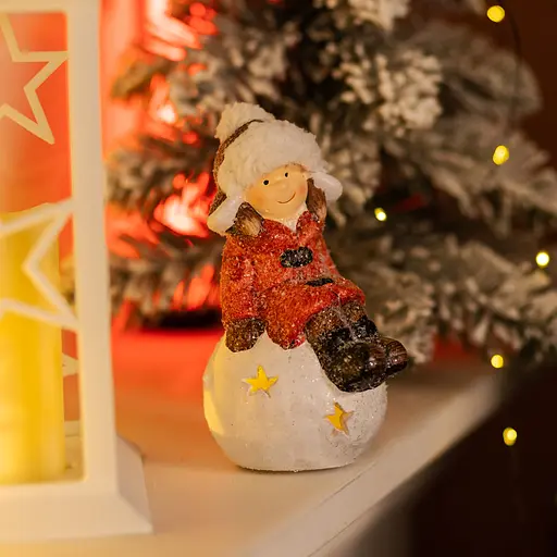 Новорічна декоративна фігурка Yiwu CR-5-19 з підсвічуванням 9.5 × 8 × 16 см  - фото 5