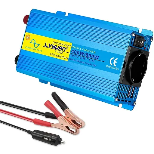 Інвертор перетворювач напруги Lvyuan F-1000P 12-230v 1000/2000w чистий синус - фото 3