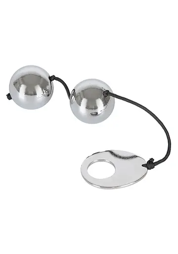 Вагінальні кульки Bad Kitty Heavy, 23 см, сріблястий - фото 4