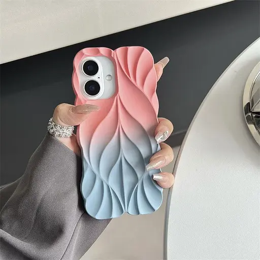 Чохол Epik TPU Leaf для Apple iPhone 16, 6.1 Pink/Blue - фото 2