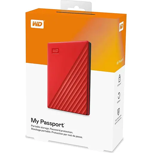 Зовнішній жорсткий диск Western Digital 2TB WD My Passport Red (WDBYVG0020BRD-WESN) - фото 5