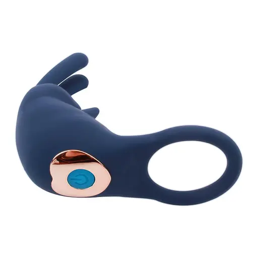Эрекционное кольцо GK Power Bunny Ring 11.8 см синий - фото 6