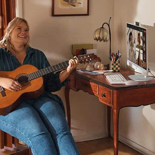 Комп'ютер персональний моноблок HP (Hewlett-Packard) All-in-One 27 FHD IPS AG, Intel U7-155U, 16GB, F512GB, UMA, WiFi, кл+м, DOS, білий - фото 2