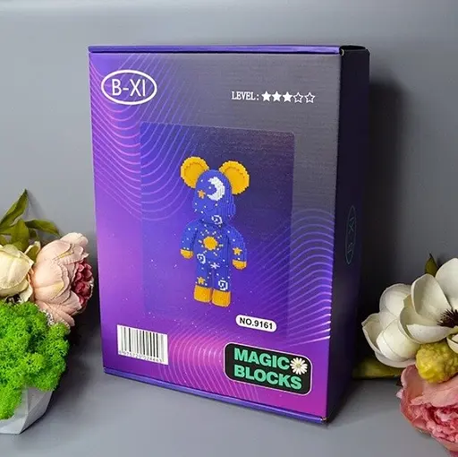 Конструктор Limo Toy Magic Blocks Stars на 4955 деталей, ведмедик Bearbrick 50 см - фото 2